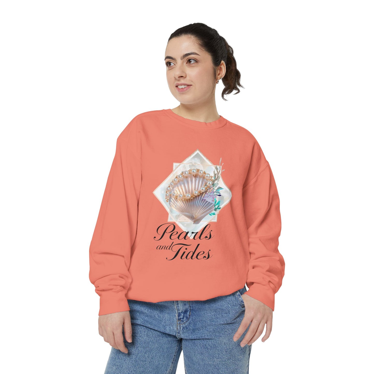 Pearls and Tides – Elegant Ocean Luxury T-Shirt