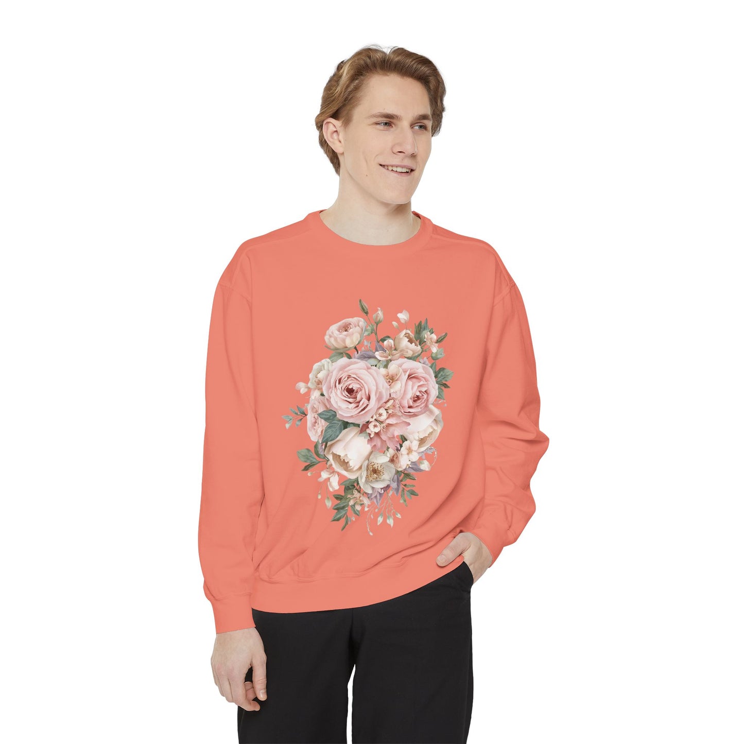 Elegant Flower Bouquet – Cozy Women Sweatshirt