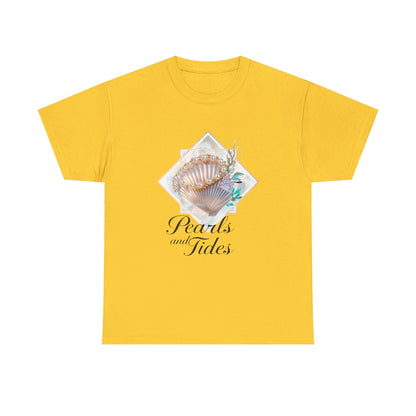 Pearls and Tides – Soft Waves & Pearls T-Shirt for Women