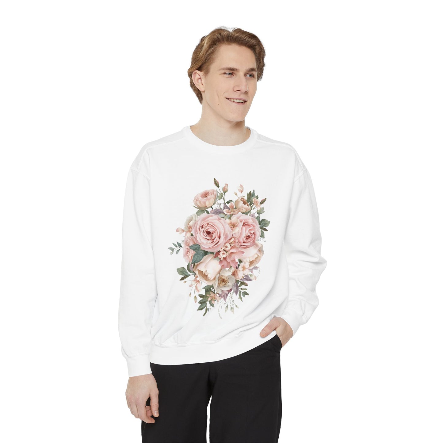 Elegant Flower Bouquet – Cozy Women Sweatshirt