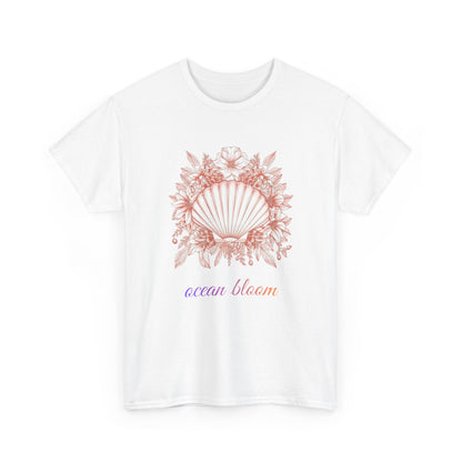 Ocean Bloom – Coastal Seashell Blossom T-Shirt