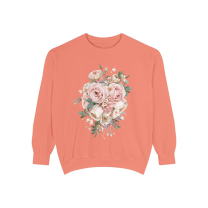 Elegant Flower Bouquet – Cozy Women Sweatshirt