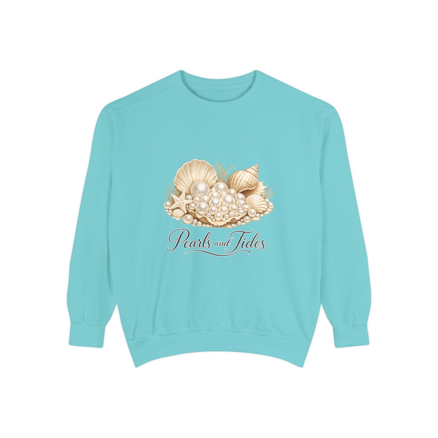 Pearls and Tides – Seashell Feminine Sweatshirt