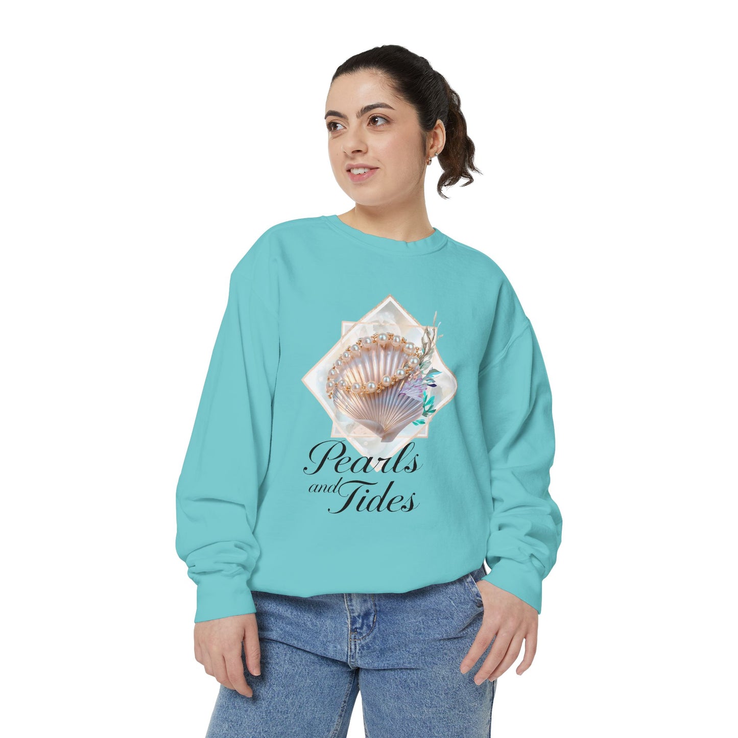 Pearls and Tides – Elegant Ocean Luxury T-Shirt