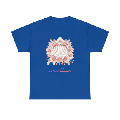 Ocean Bloom – Coastal Seashell Blossom T-Shirt