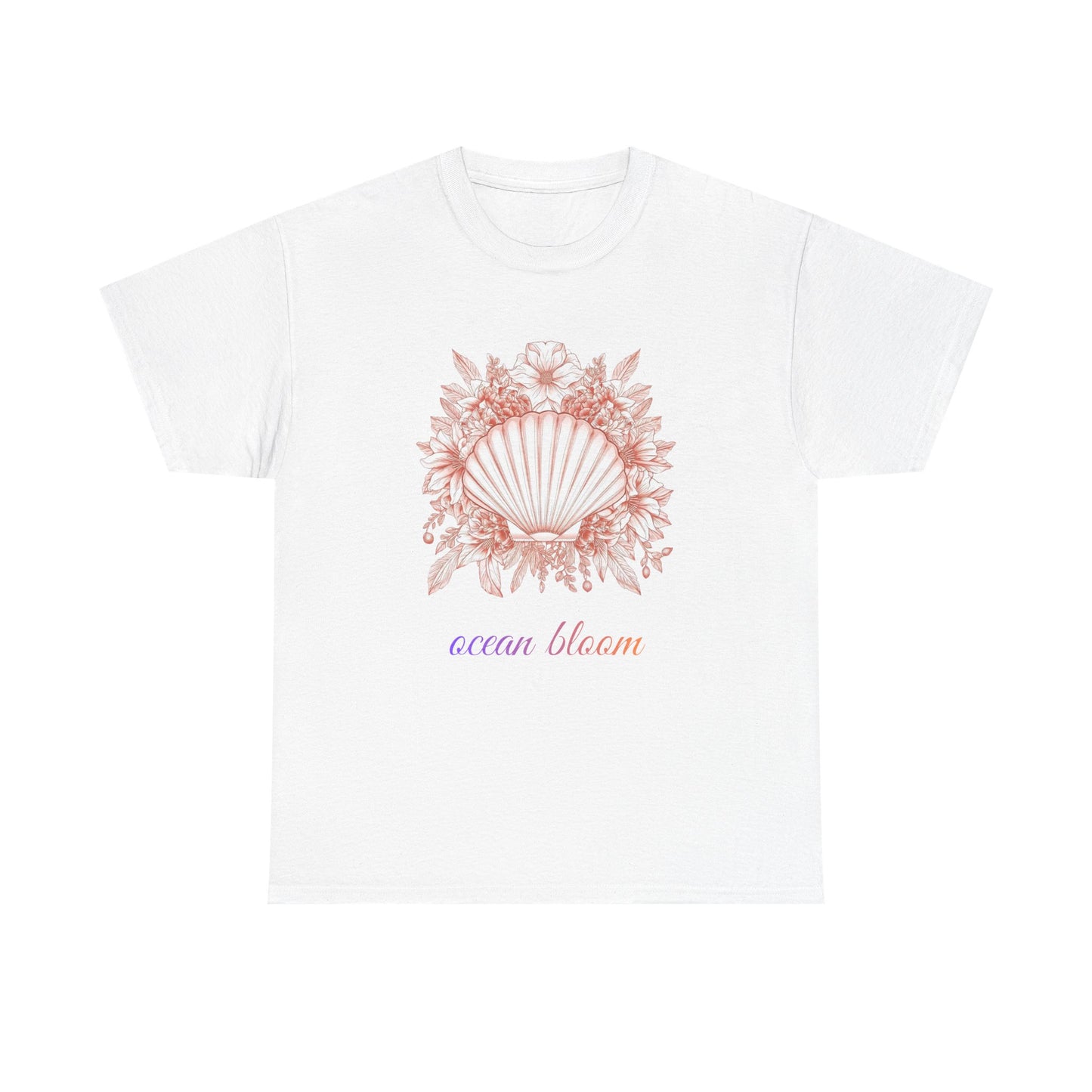 Ocean Bloom – Coastal Seashell Blossom T-Shirt