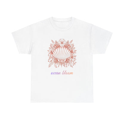 Ocean Bloom – Coastal Seashell Blossom T-Shirt