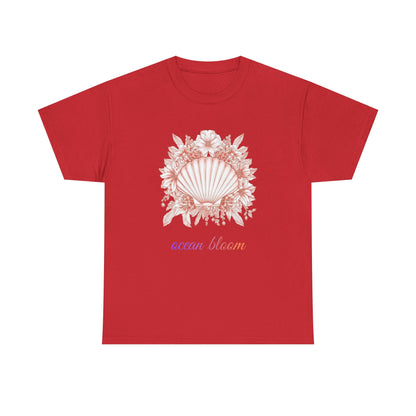 Ocean Bloom – Coastal Seashell Blossom T-Shirt
