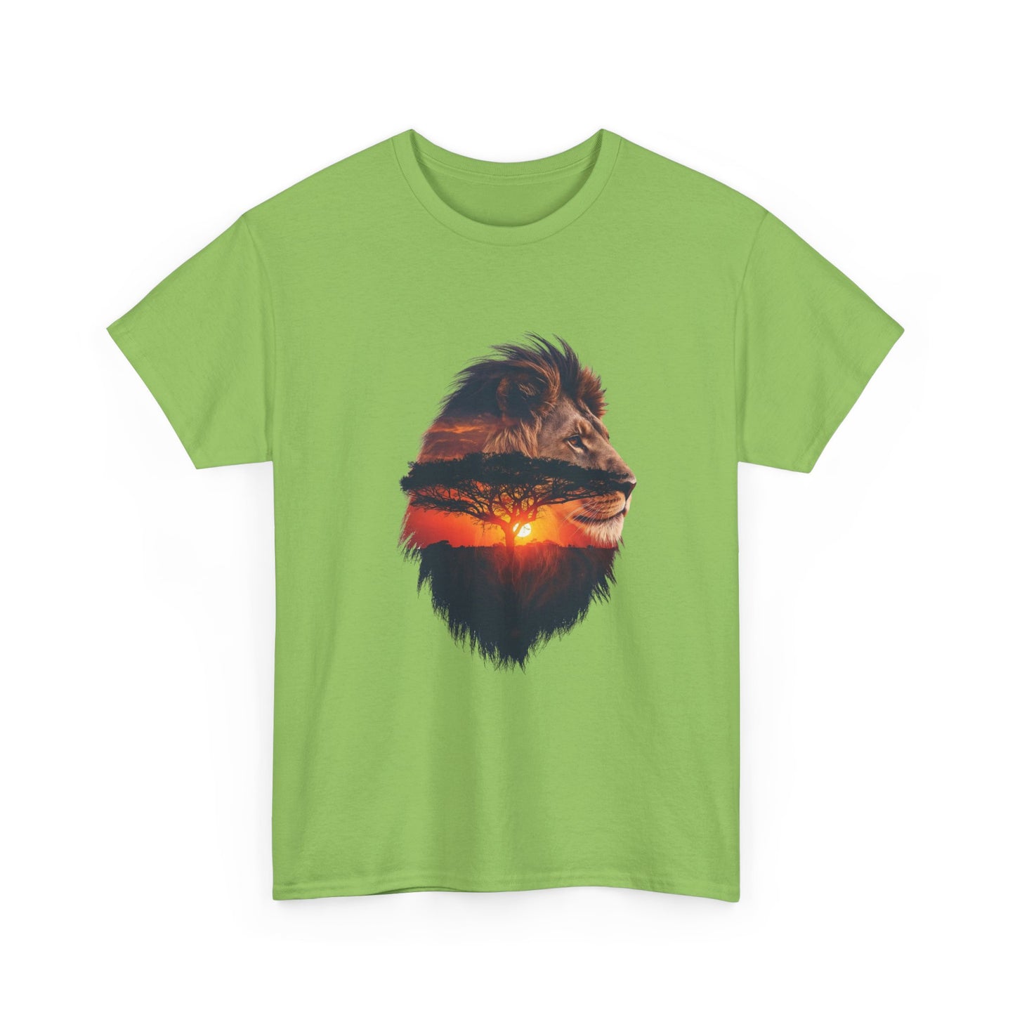 Lion Silhouette – Minimal Graphic Men T-Shirt