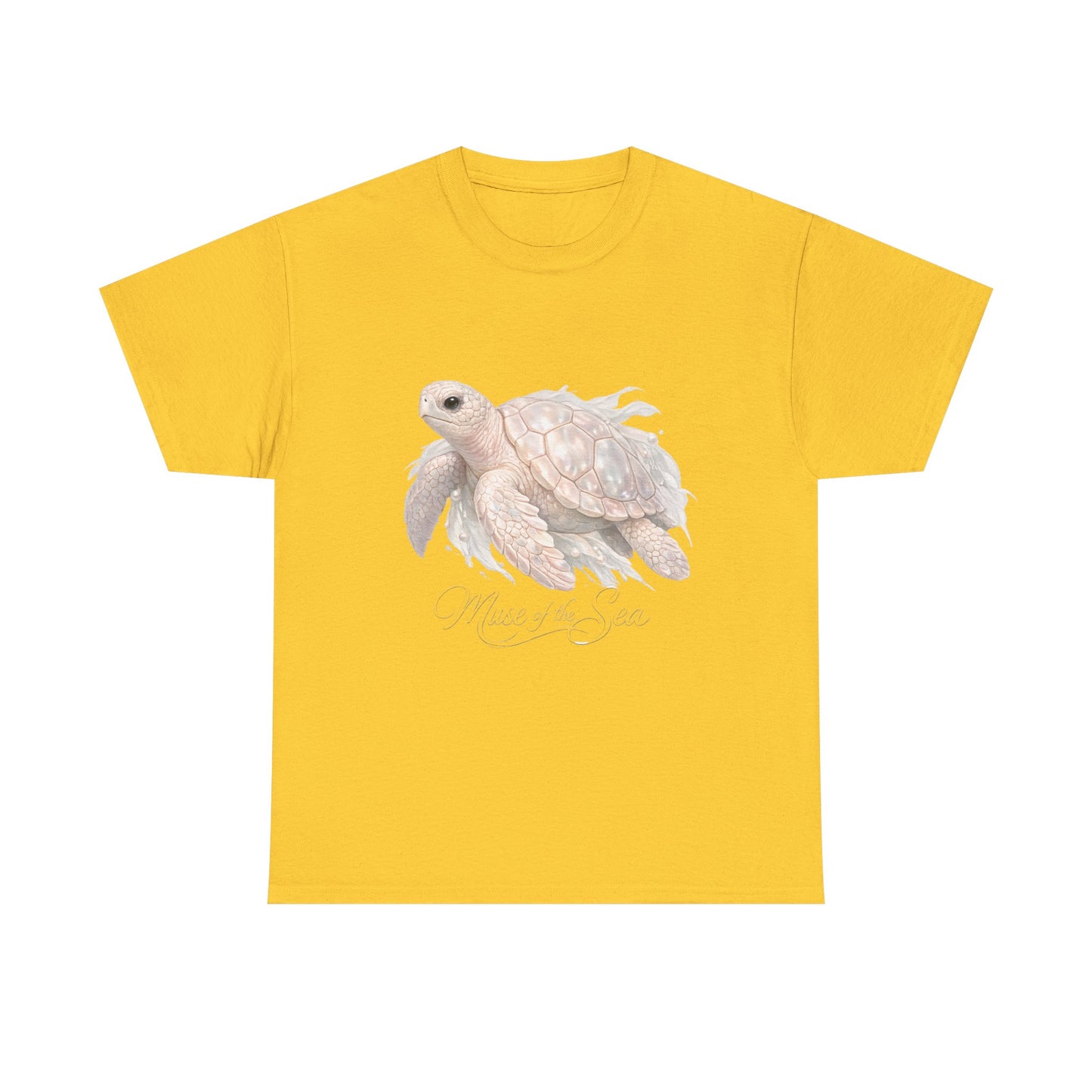 Muse of the Sea | Elegant Turtle Ocean Tee for Women