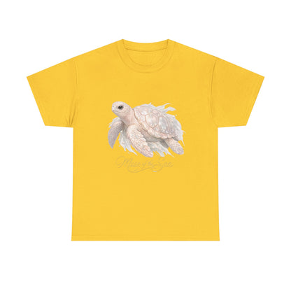 Muse of the Sea | Elegant Turtle Ocean Tee for Women