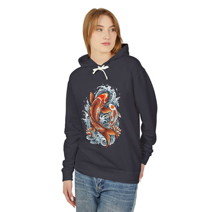 Japanese Koi Fish – Minimal Wave Sweatshirt Unisex