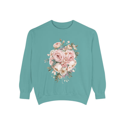 Elegant Flower Bouquet – Cozy Women Sweatshirt