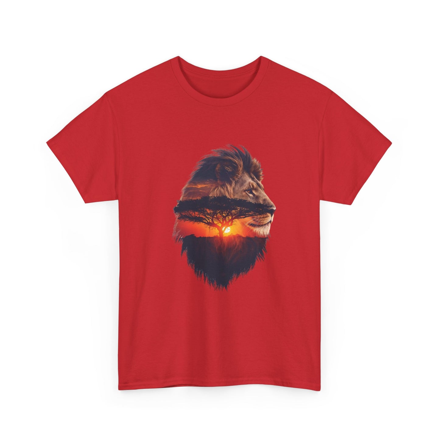 Lion Silhouette – Minimal Graphic Men T-Shirt