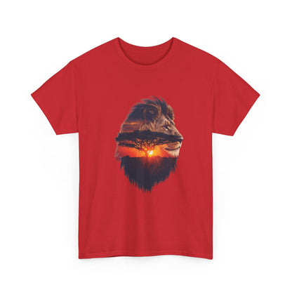 Lion Silhouette – Minimal Graphic Men T-Shirt