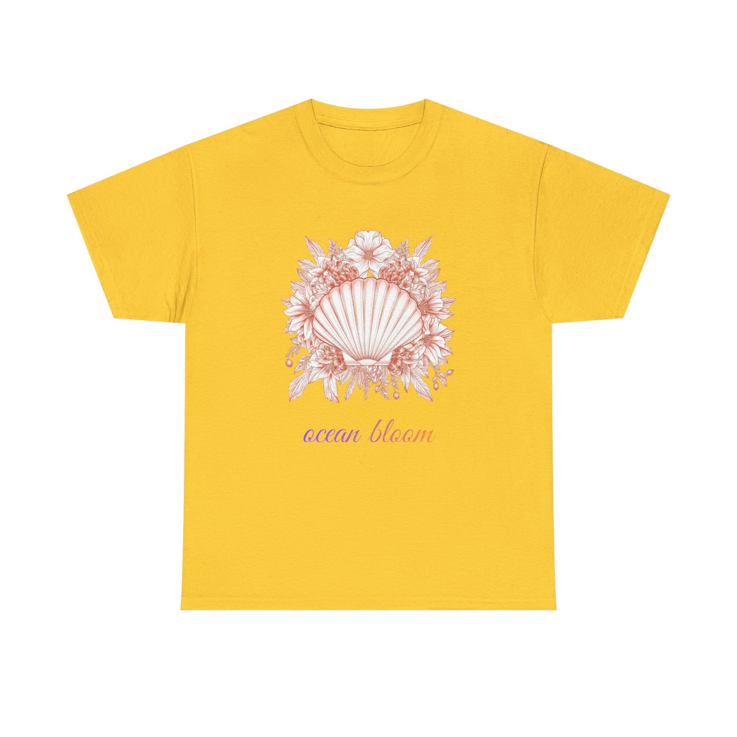 Ocean Bloom – Coastal Seashell Blossom T-Shirt