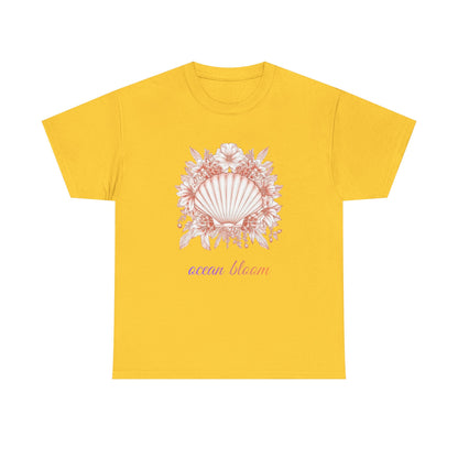 Ocean Bloom – Coastal Seashell Blossom T-Shirt