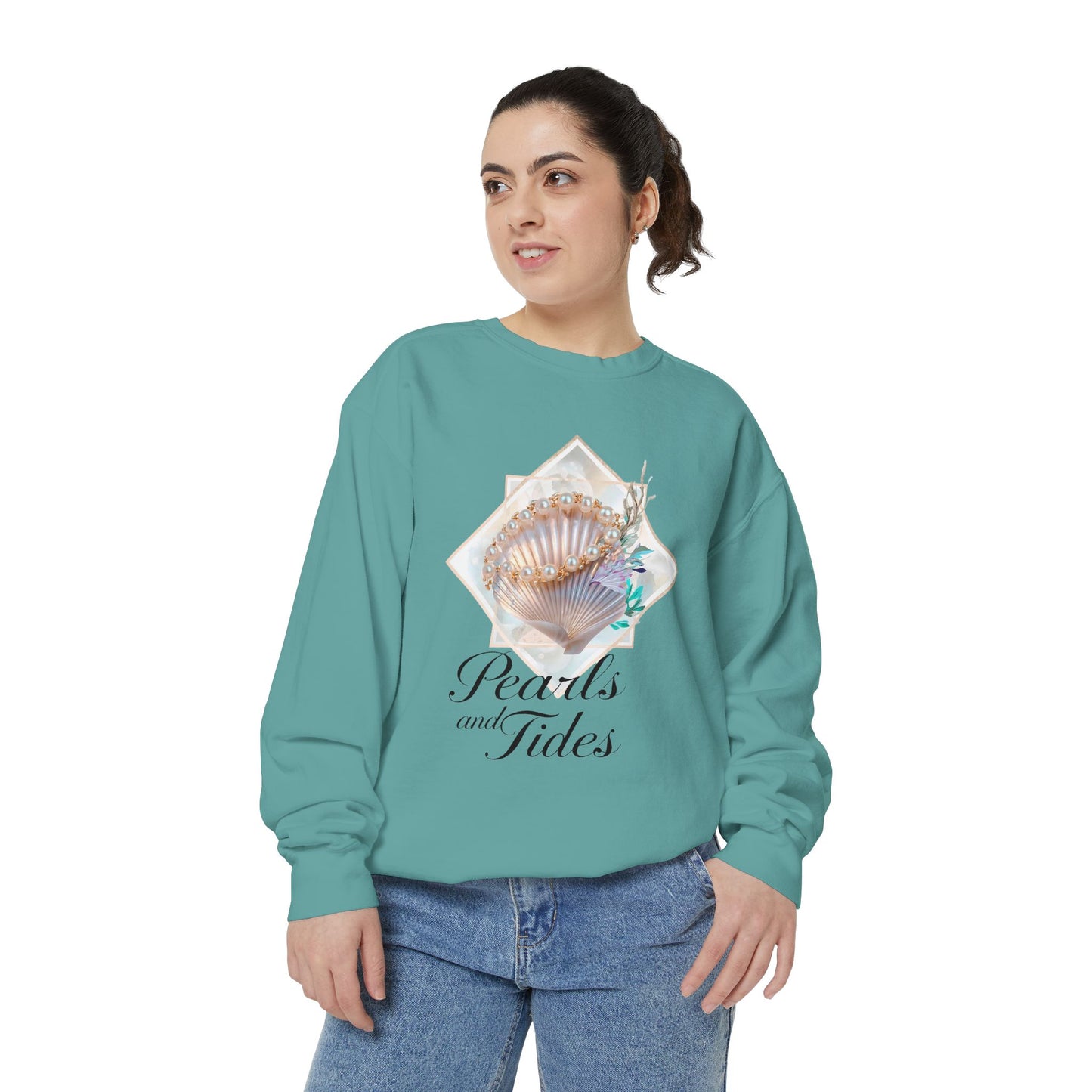 Pearls and Tides – Elegant Ocean Luxury T-Shirt