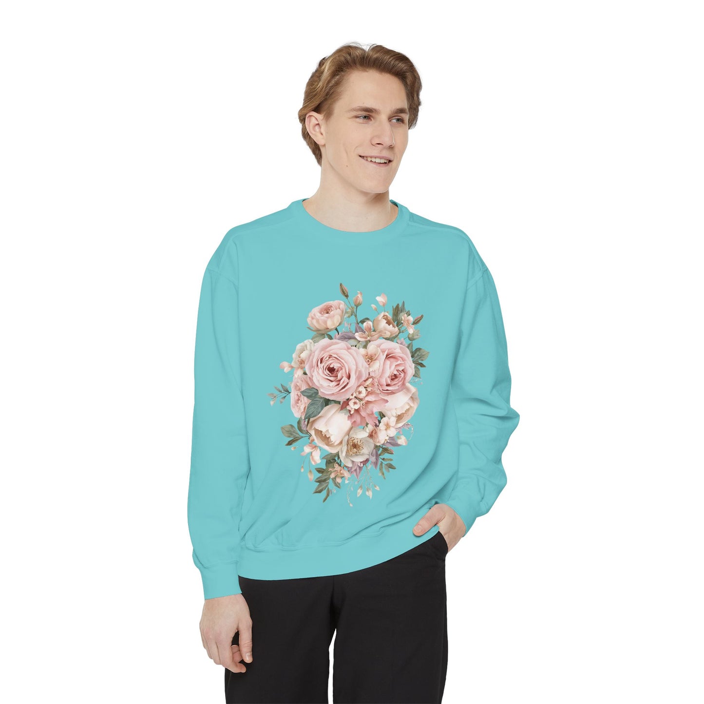 Elegant Flower Bouquet – Cozy Women Sweatshirt