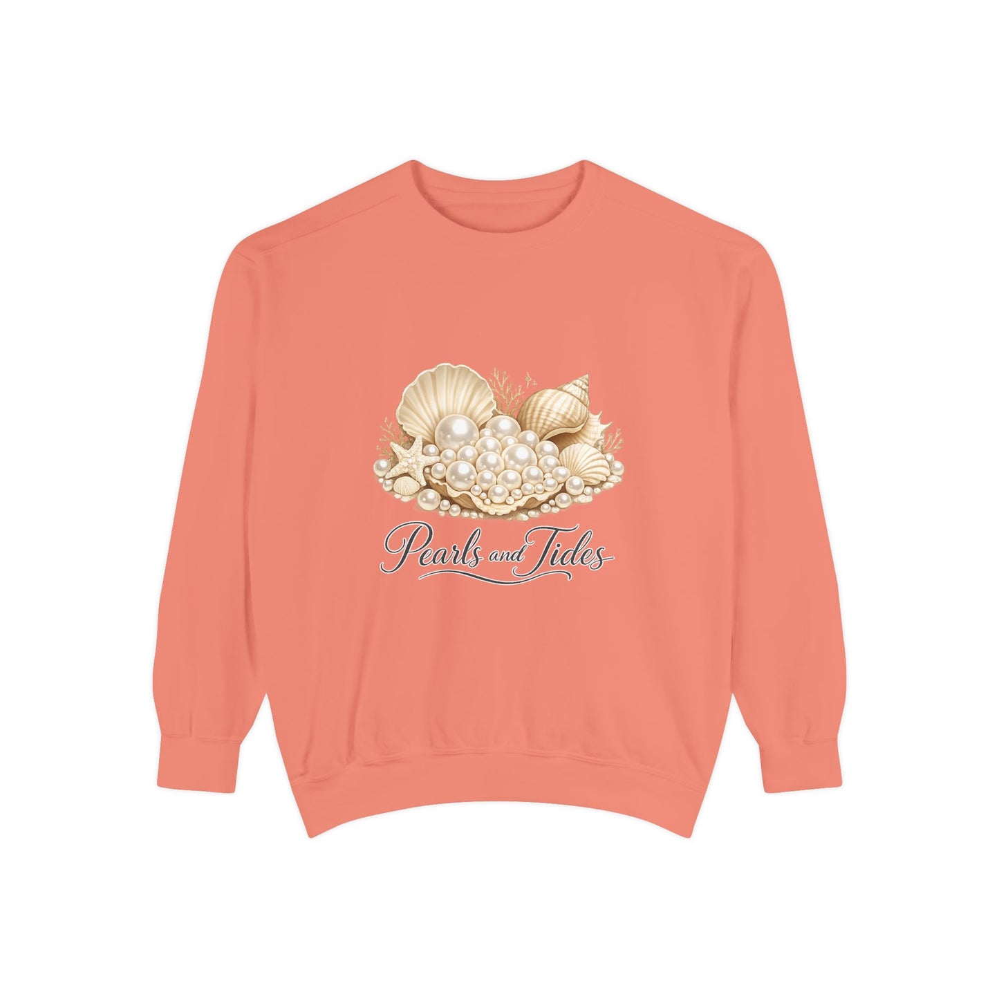Pearls and Tides – Seashell Feminine Sweatshirt