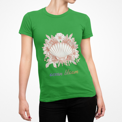 Ocean Bloom – Coastal Seashell Blossom T-Shirt