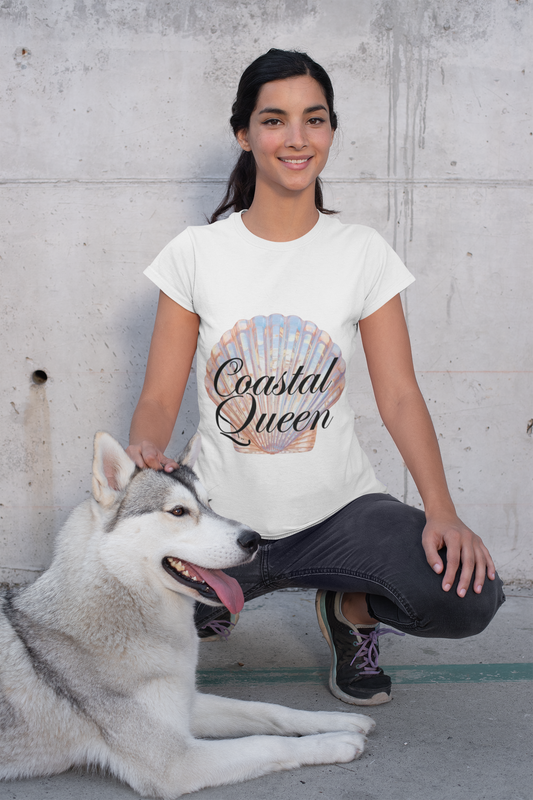 Coastal Queen – Bold Ocean Power T-Shirt