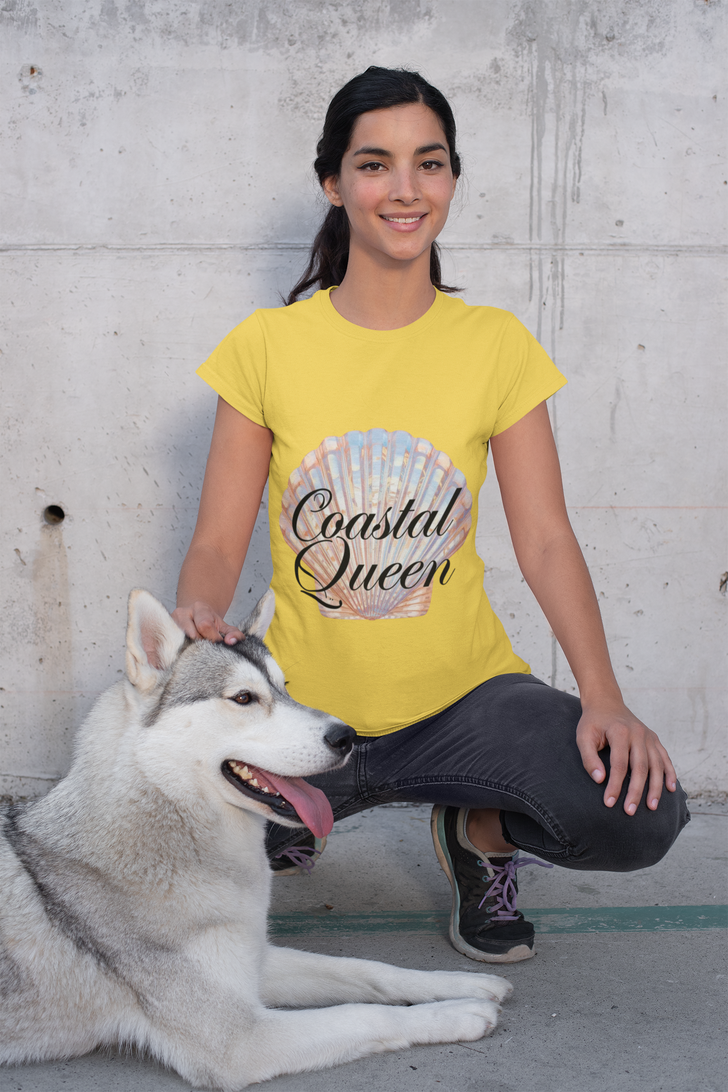 Coastal Queen – Bold Ocean Power T-Shirt