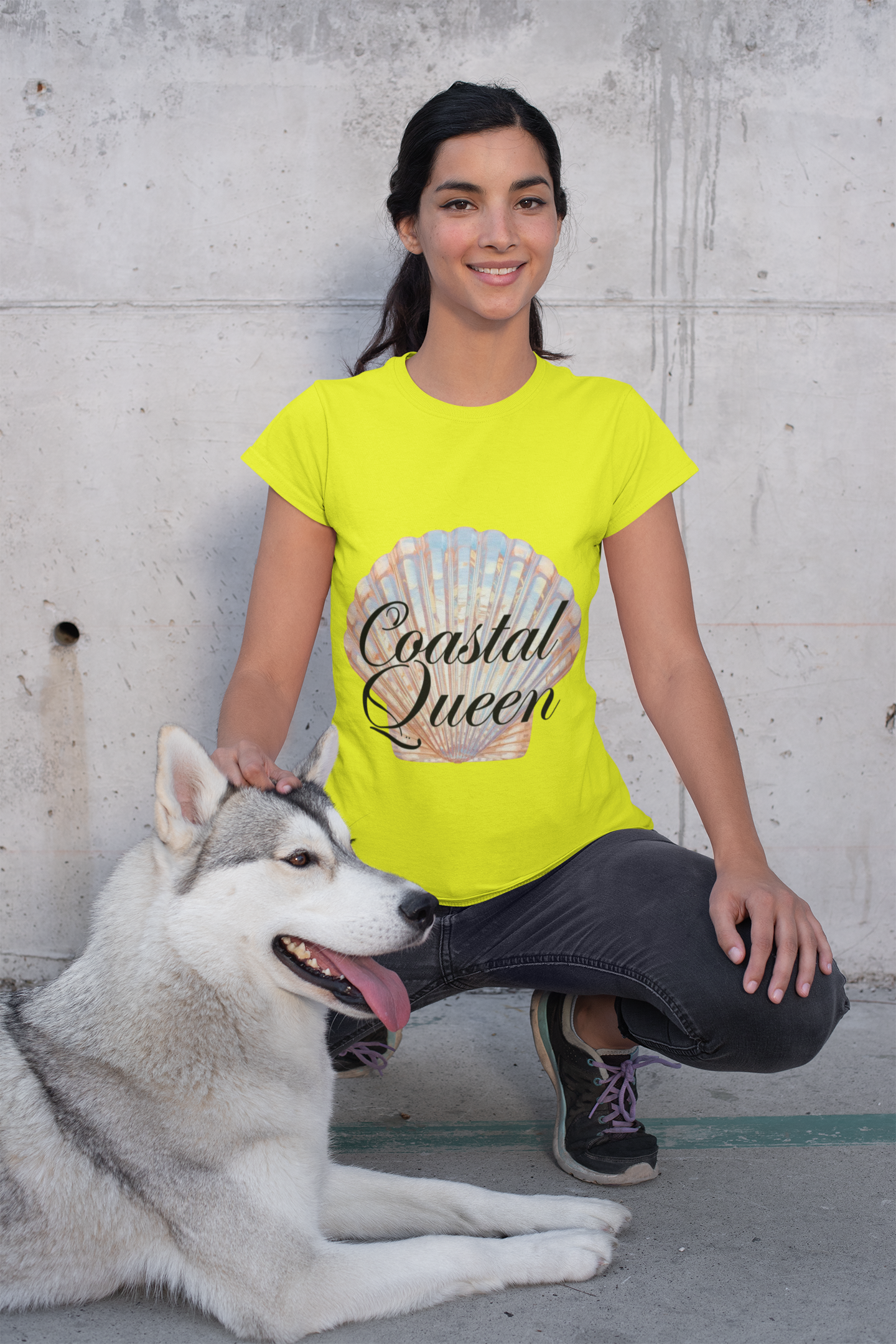 Coastal Queen – Bold Ocean Power T-Shirt
