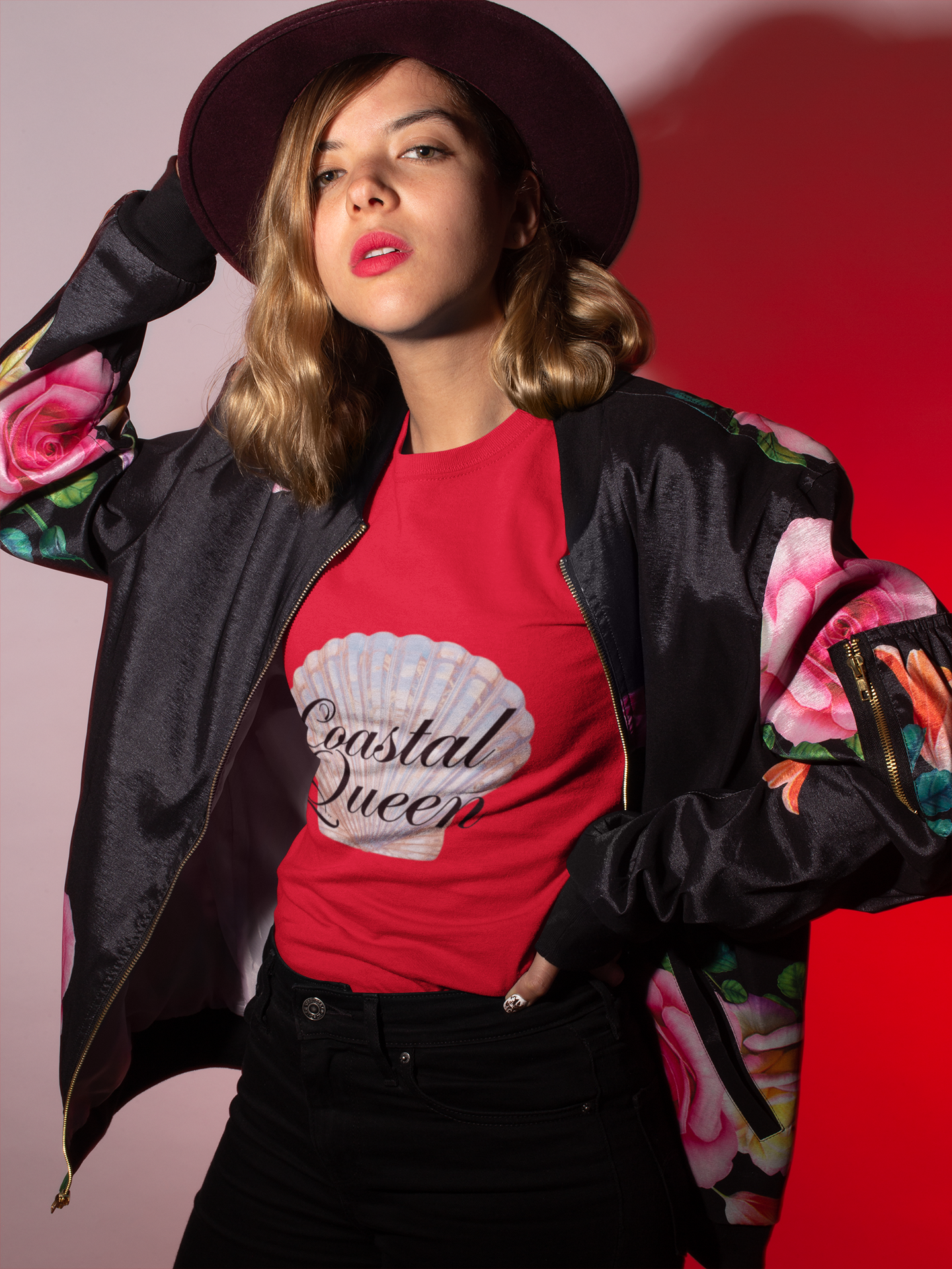 Coastal Queen – Bold Ocean Power T-Shirt