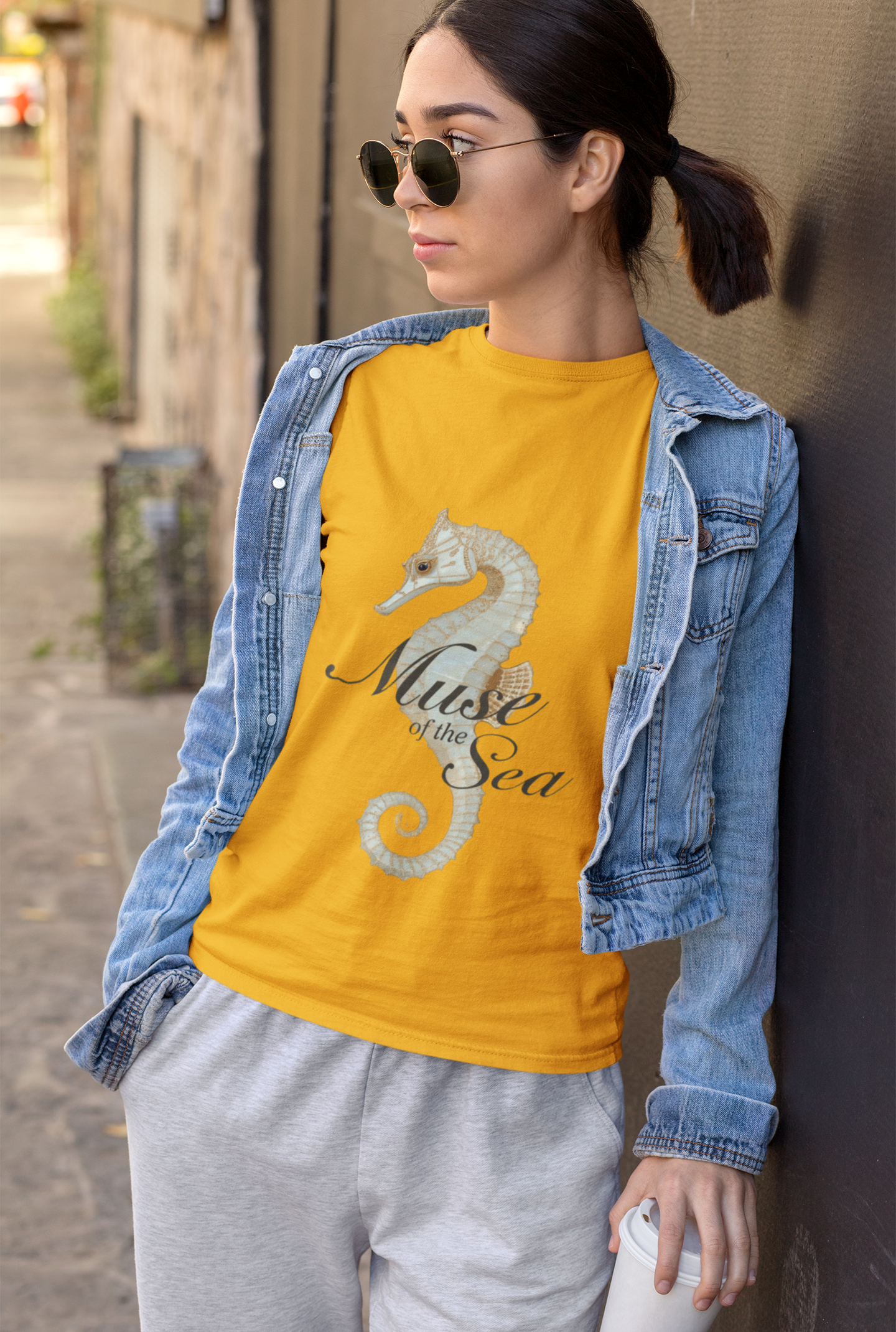 Muse of the Sea – Elegant Ocean Goddess T-Shirt