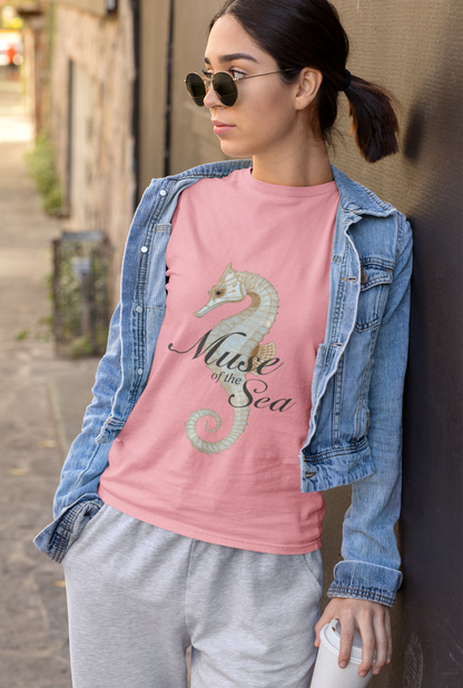 Muse of the Sea – Elegant Ocean Goddess T-Shirt