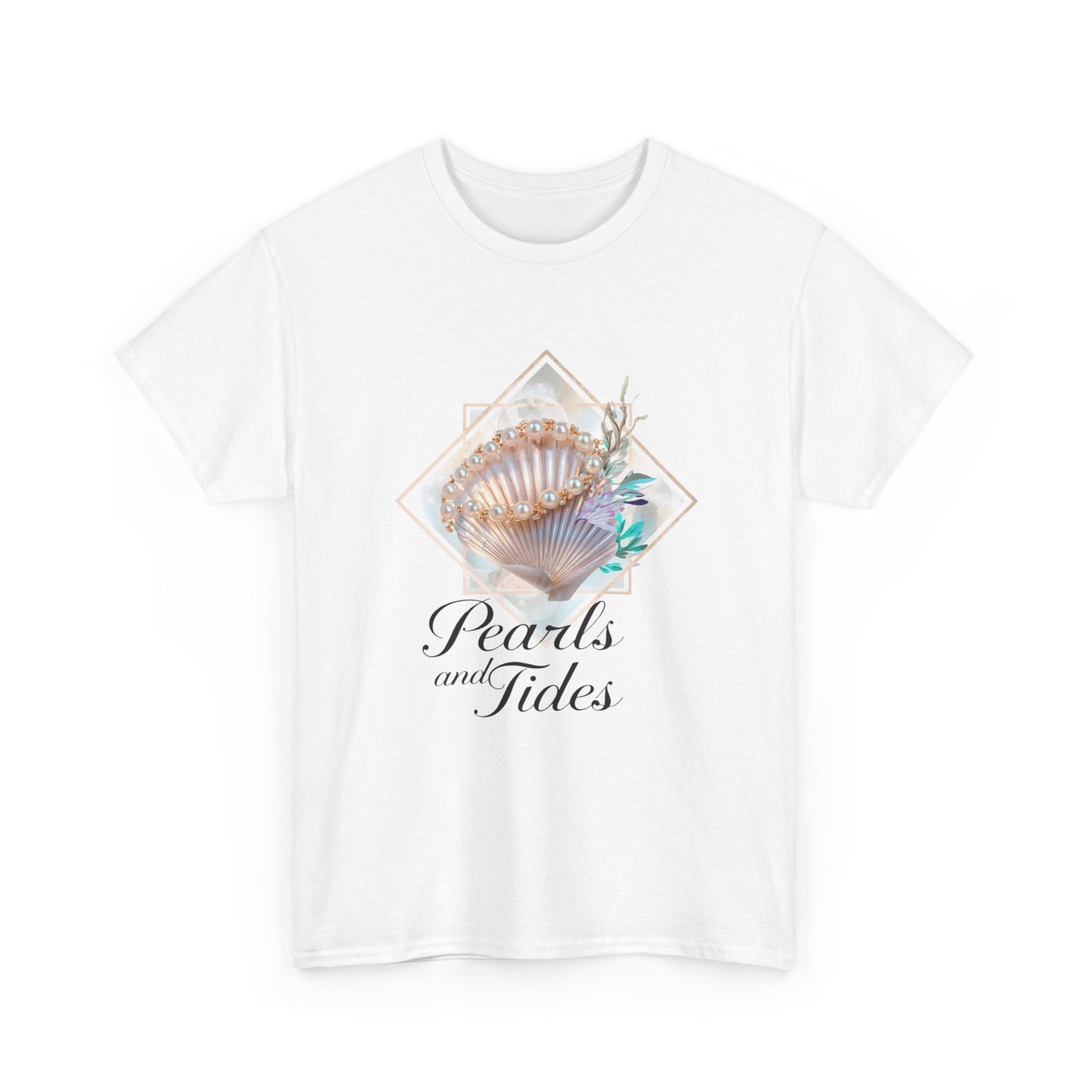 Pearls and Tides – Soft Waves & Pearls T-Shirt for Women