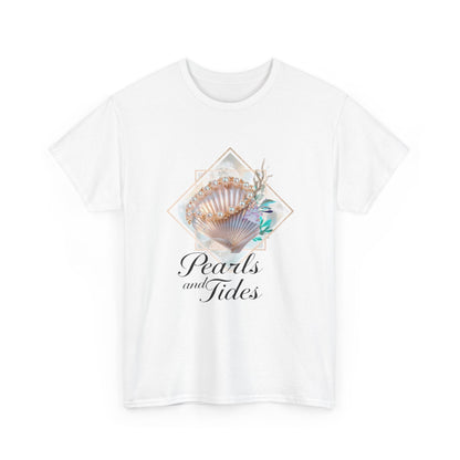 Pearls and Tides – Soft Waves & Pearls T-Shirt for Women