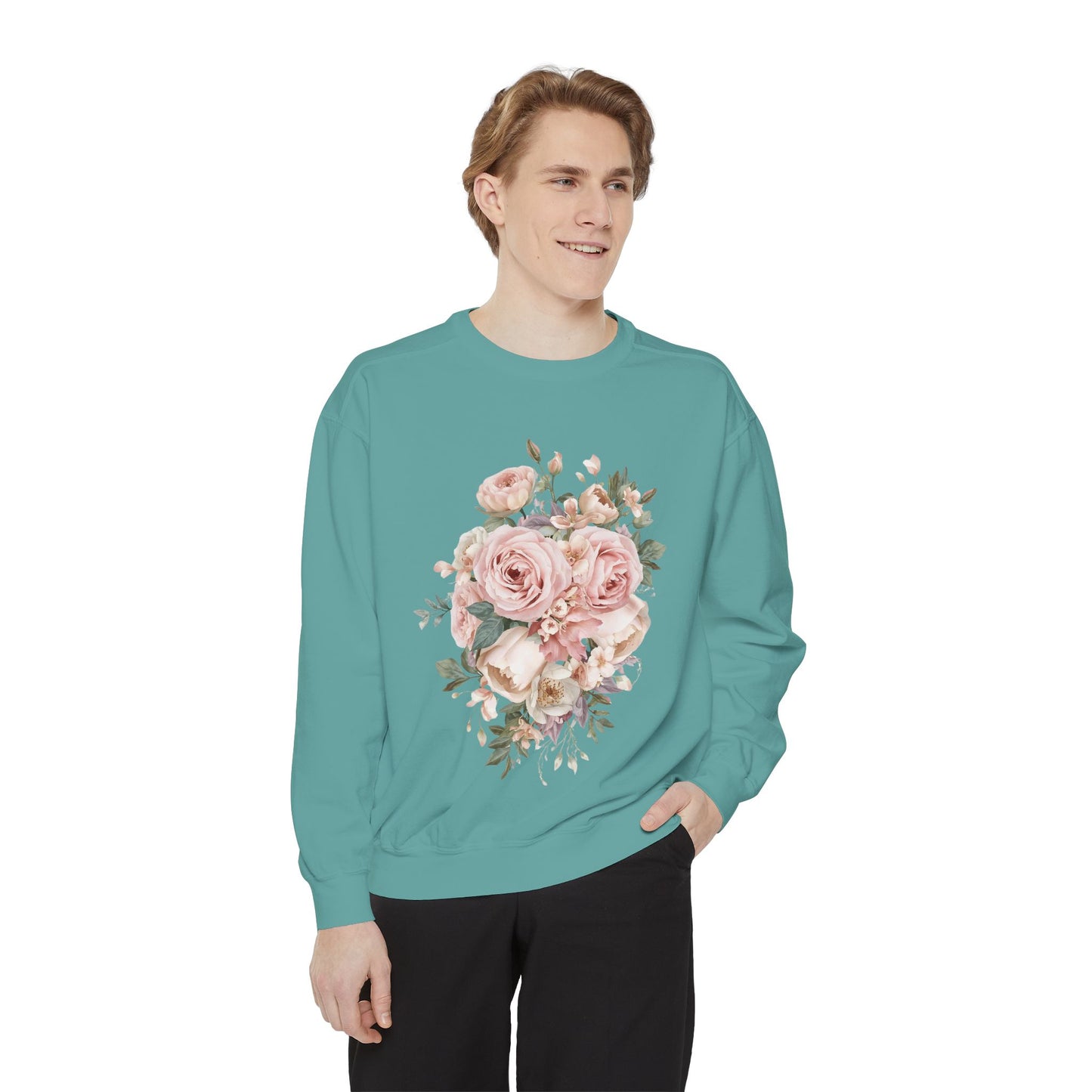 Elegant Flower Bouquet – Cozy Women Sweatshirt