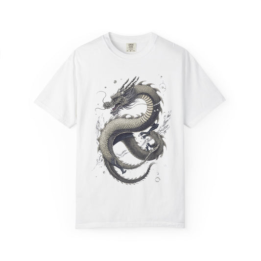 Dragon Illustration T-Shirt — Inked Serpent Graphic Tee