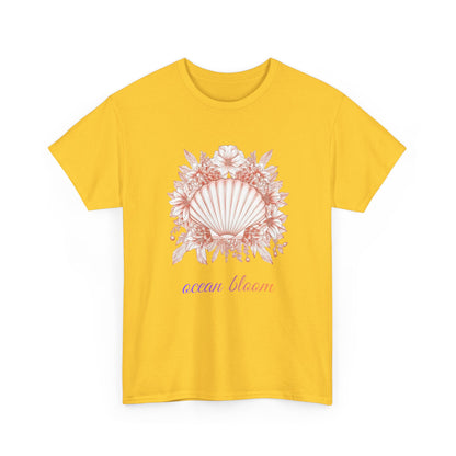Ocean Bloom – Coastal Seashell Blossom T-Shirt