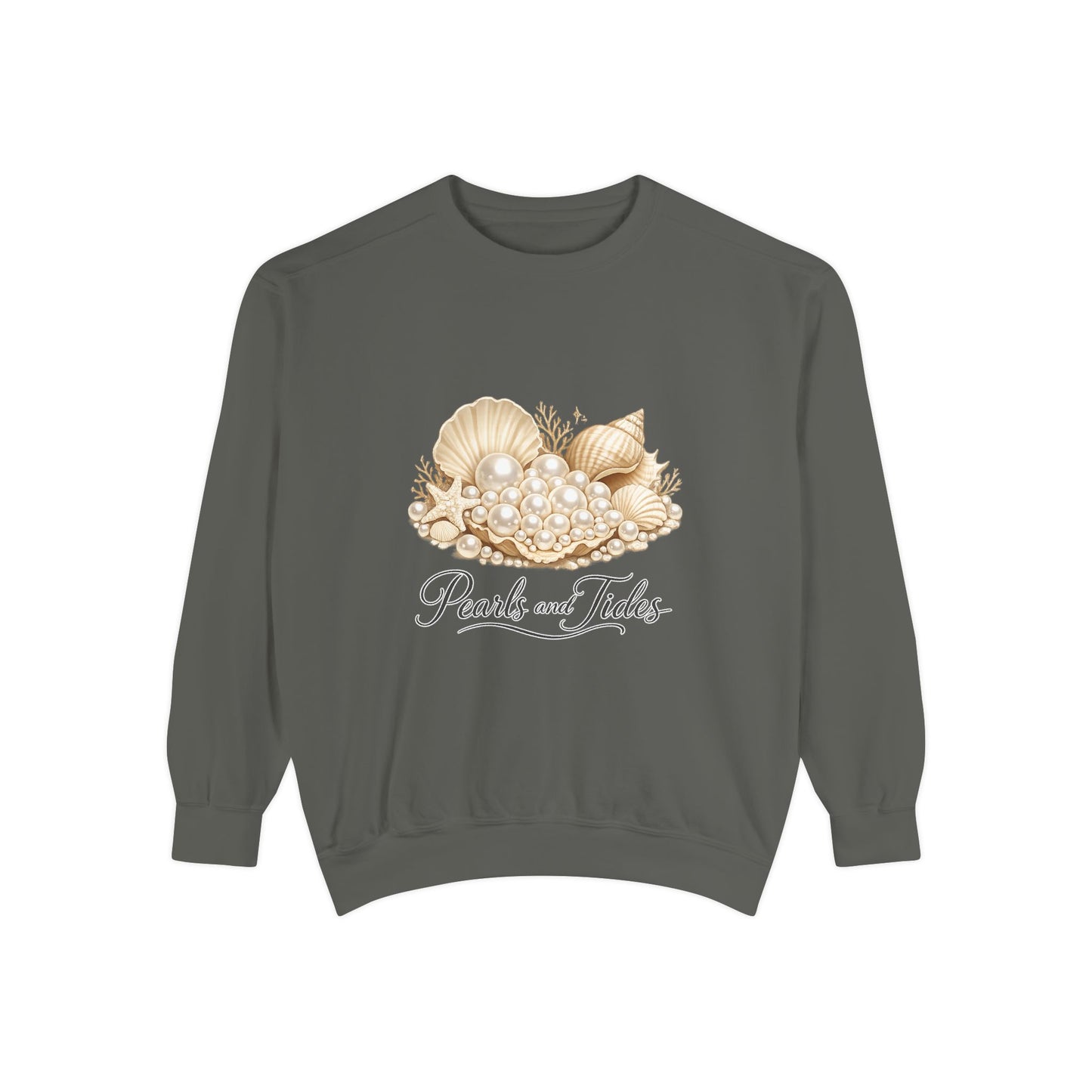 Pearls and Tides – Seashell Feminine Sweatshirt