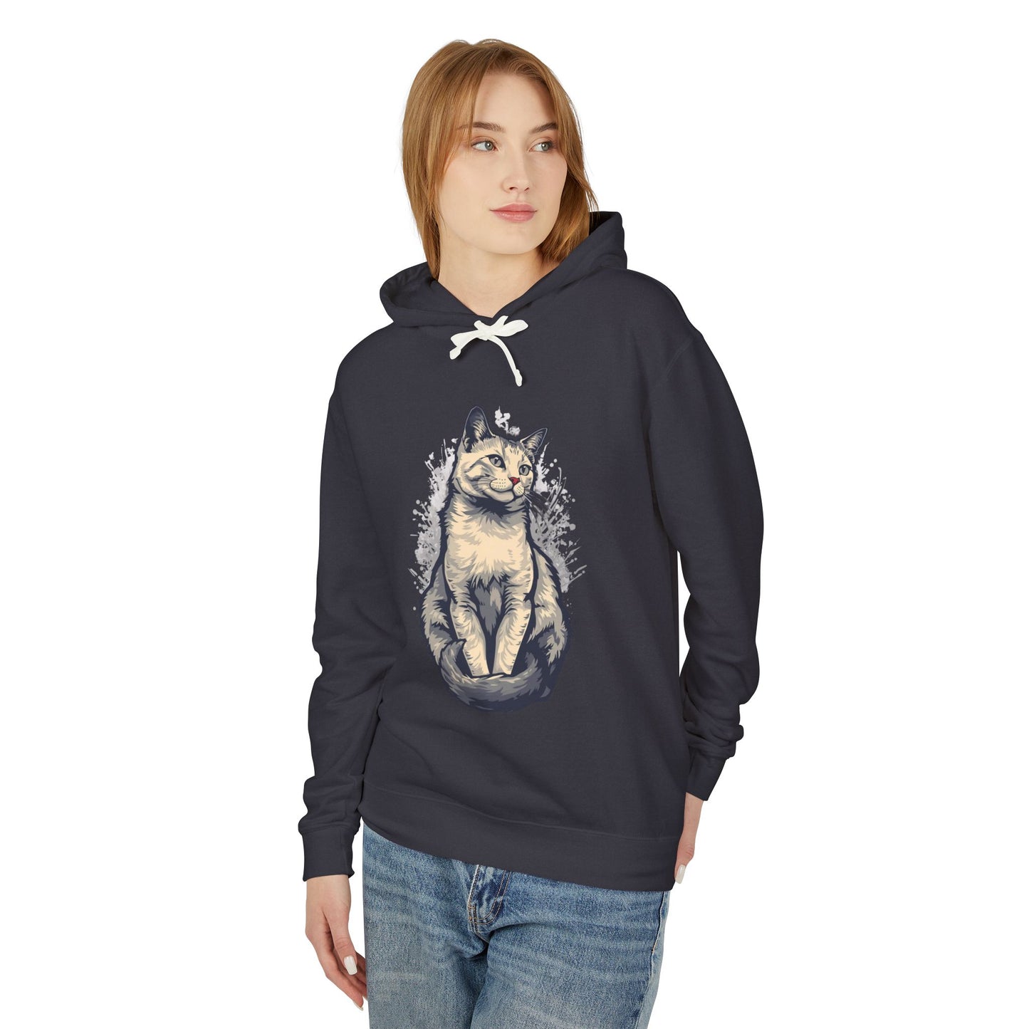 Cat Graphic – Feminine Cozy Sweatshirt