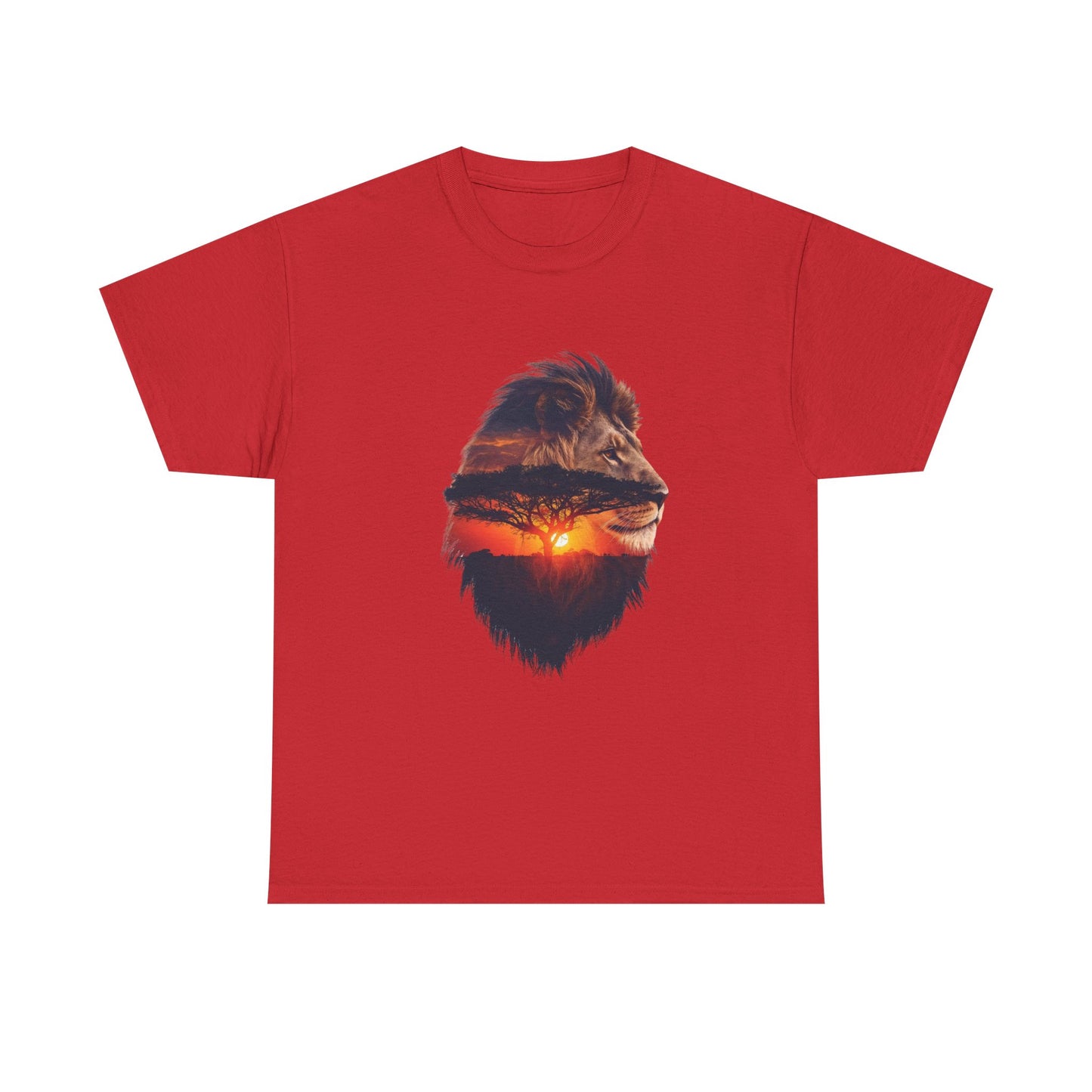 Lion Silhouette – Minimal Graphic Men T-Shirt
