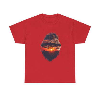 Lion Silhouette – Minimal Graphic Men T-Shirt