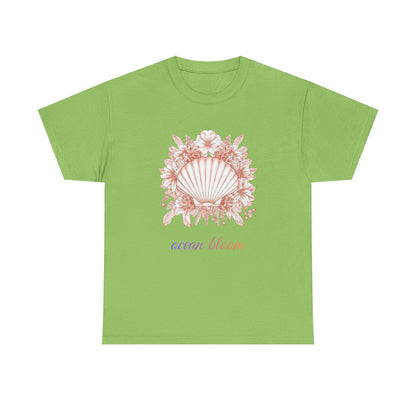 Ocean Bloom – Coastal Seashell Blossom T-Shirt