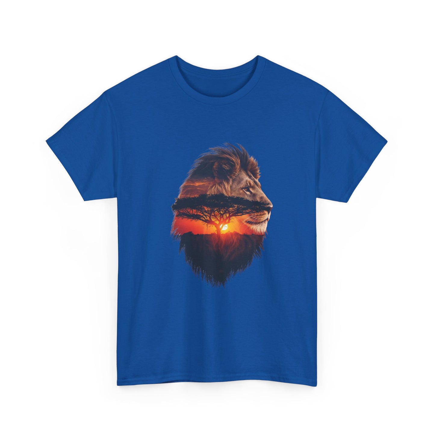 Lion Silhouette – Minimal Graphic Men T-Shirt
