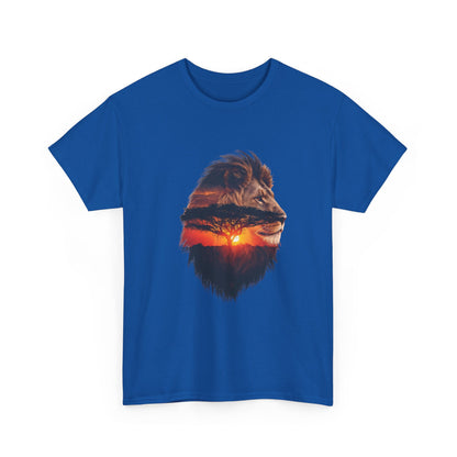 Lion Silhouette – Minimal Graphic Men T-Shirt