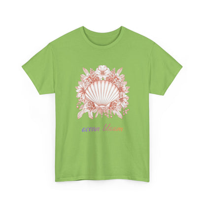 Ocean Bloom – Coastal Seashell Blossom T-Shirt