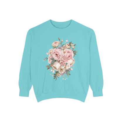 Elegant Flower Bouquet – Cozy Women Sweatshirt