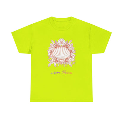 Ocean Bloom – Coastal Seashell Blossom T-Shirt