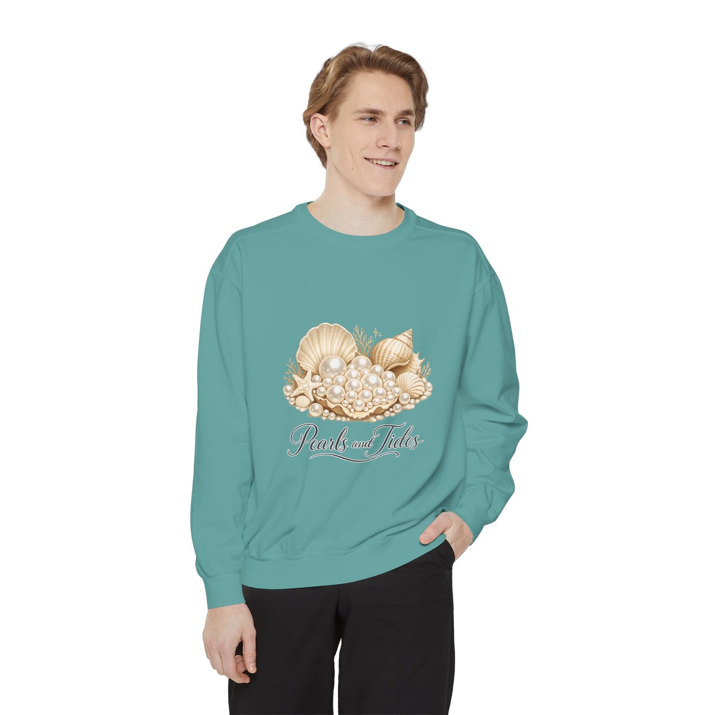 Pearls and Tides – Seashell Feminine Sweatshirt