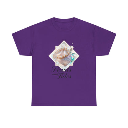 Pearls and Tides – Soft Waves & Pearls T-Shirt for Women