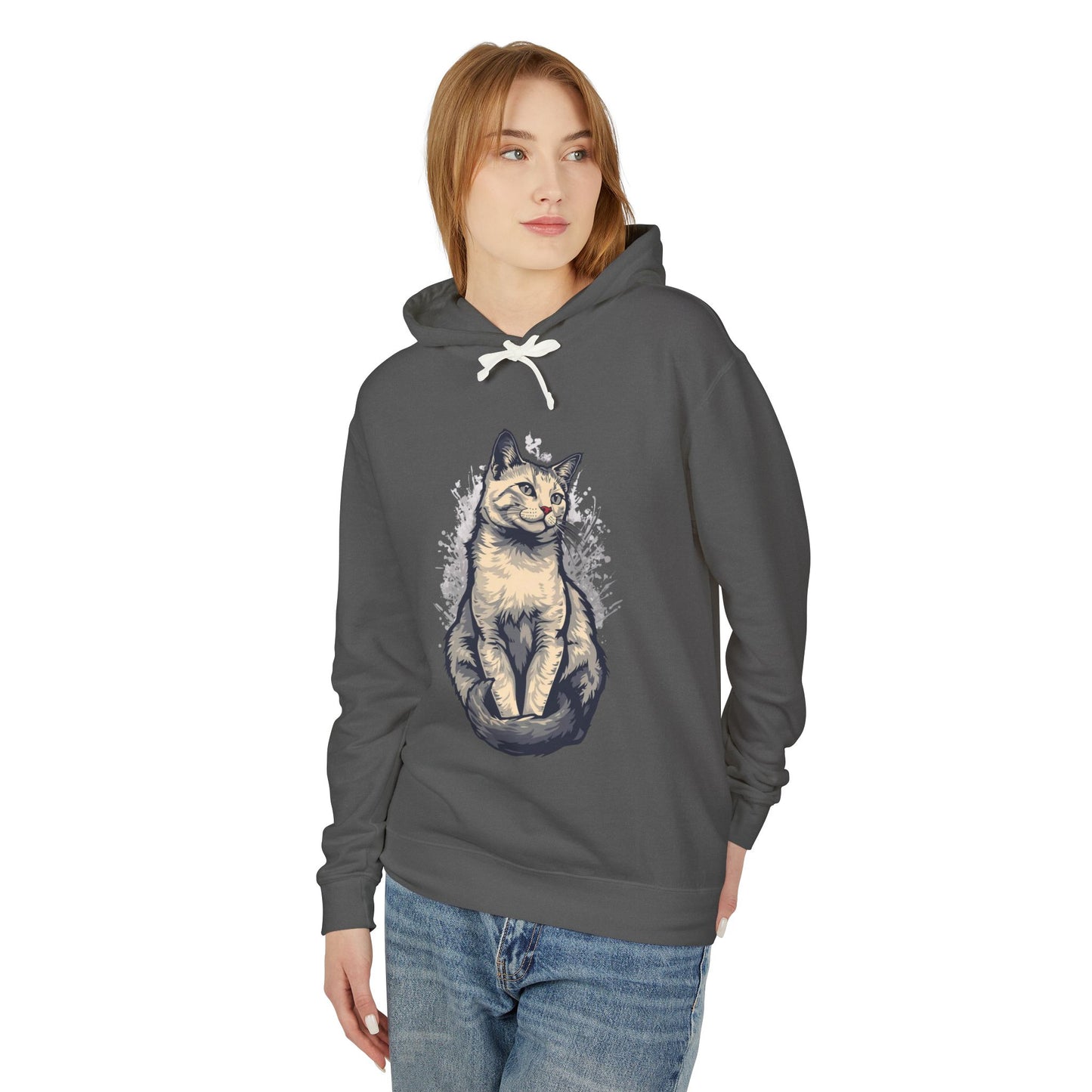 Cat Graphic – Feminine Cozy Sweatshirt