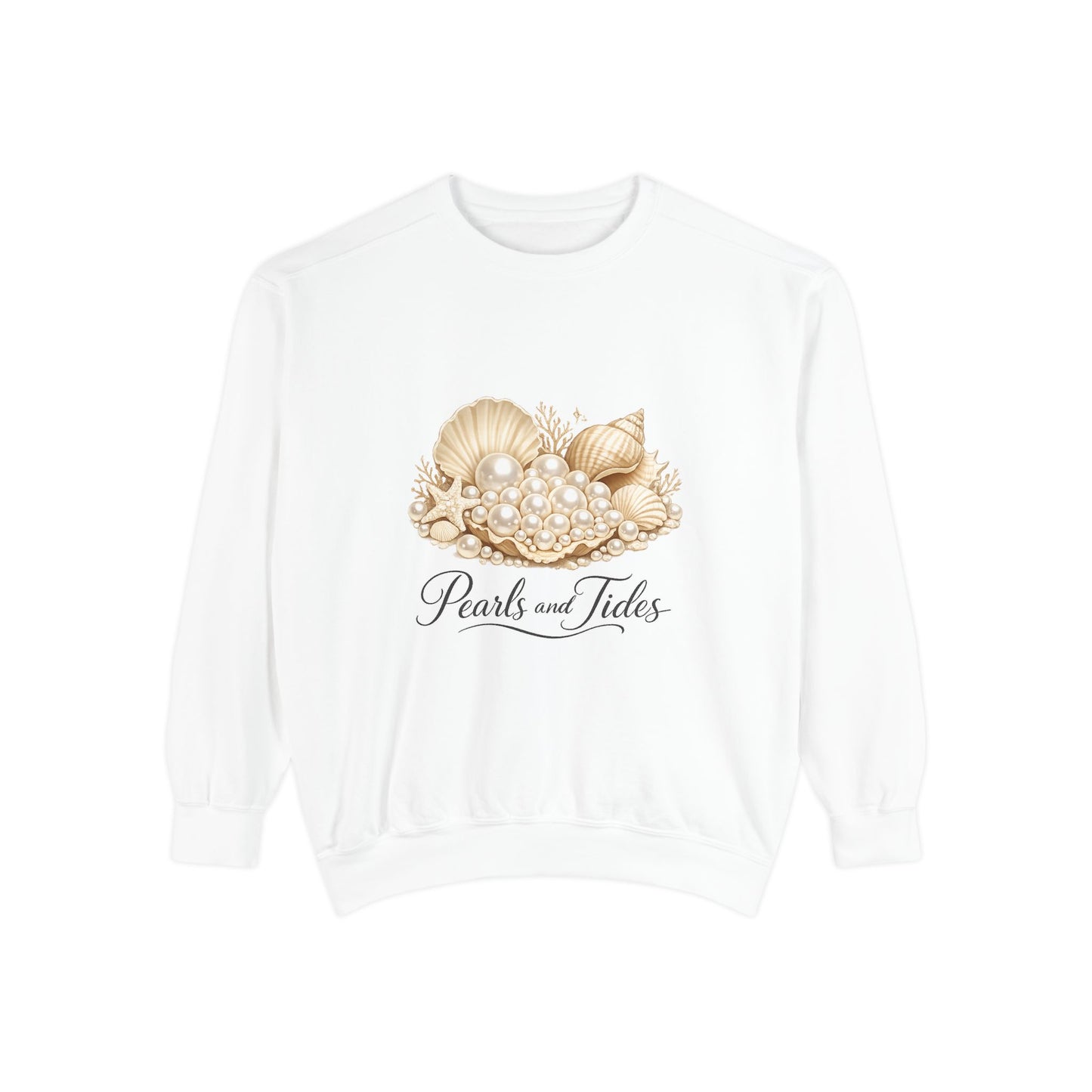 Pearls and Tides – Seashell Feminine Sweatshirt